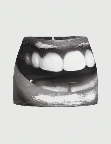 Fusta pantalon SHEIN, gri/alb