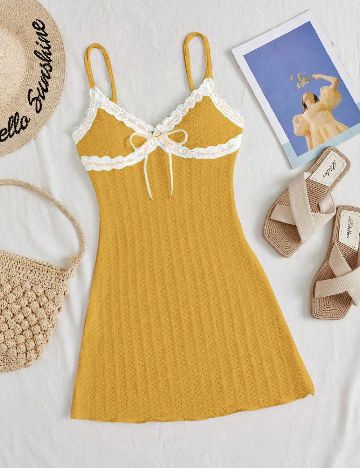 Rochie scurta SHEIN, galben