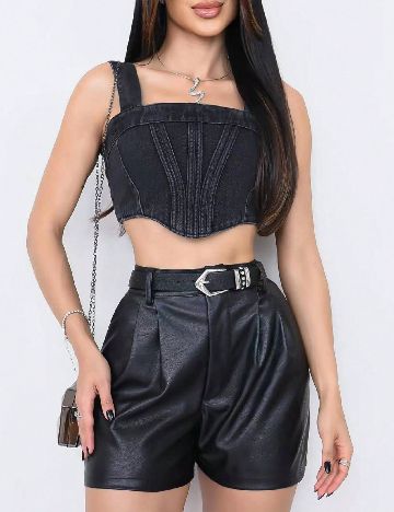 Pantaloni scurti SHEIN, negru