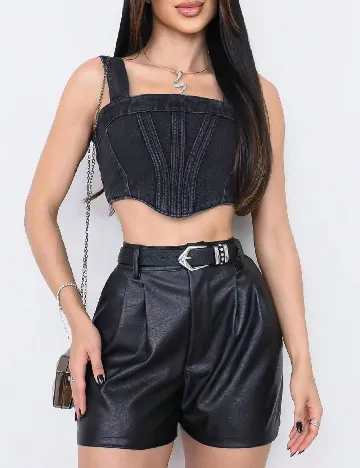 Pantaloni scurti SHEIN, negru