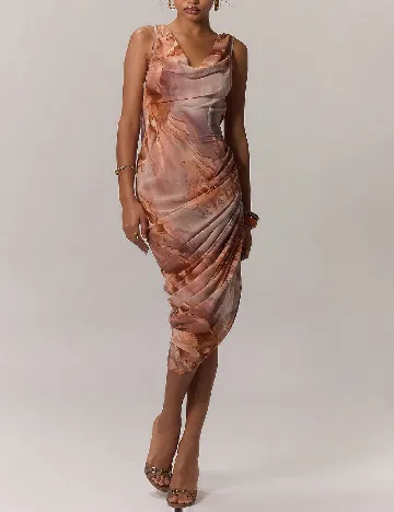 Rochie medie Musera, maro