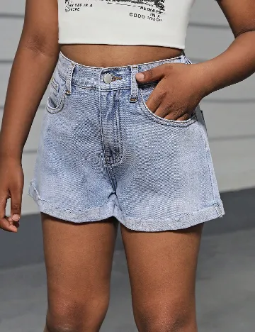 Pantaloni scurti Shein Kids, albastru