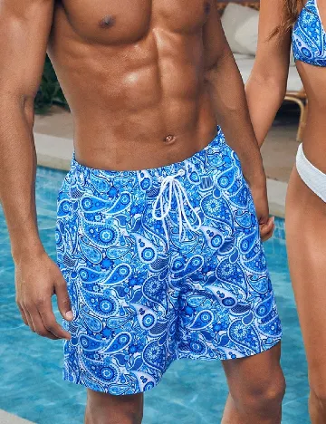 Short de baie SHEIN, albastru