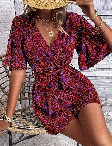 Salopeta SHEIN, rosu/mov