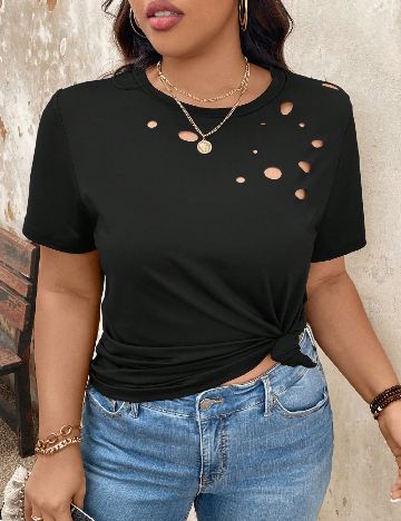 Tricou SHEIN CURVE, negru