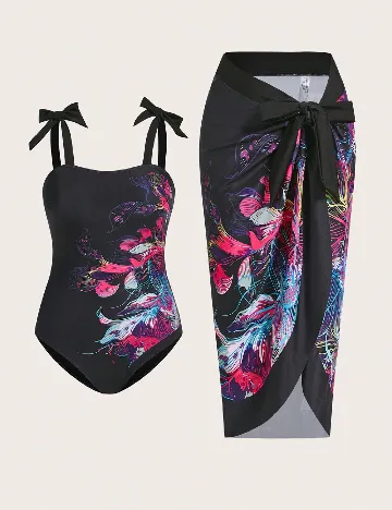 Costum de baie SHEIN CURVE, mix culori