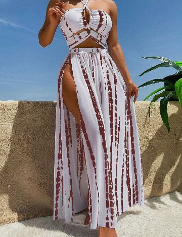 Costum de baie SHEIN, alb