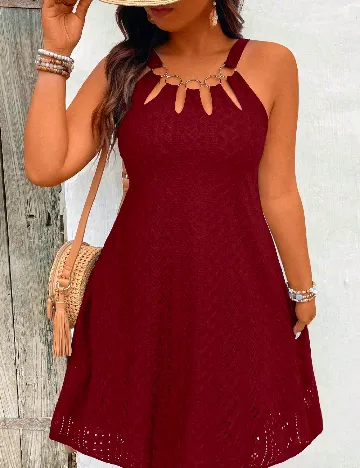 Rochie scurta SHEIN CURVE, rosu