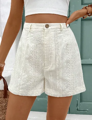 Pantaloni scurti SHEIN, ecru