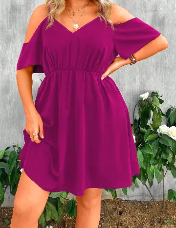 Rochie scurta SHEIN CURVE, magenta