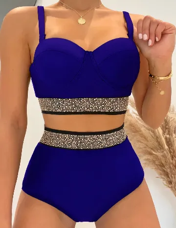 Costum de baie SHEIN, albastru