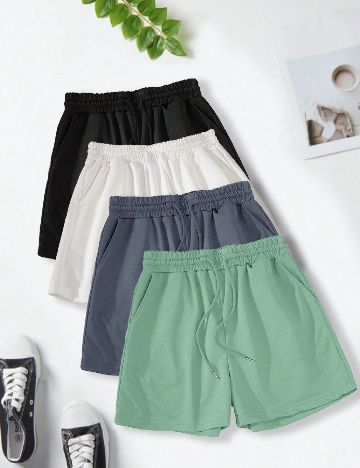 Set Pantaloni scurti 4 perechi SHEIN, mix culori