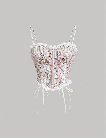 Top SHEIN, floral print