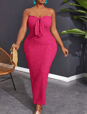 Rochie lunga SHEIN CURVE, roz