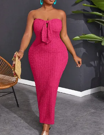 Rochie lunga SHEIN CURVE, roz