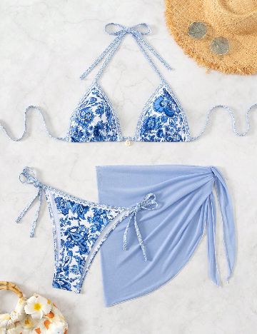 Costum de baie SHEIN, albastru