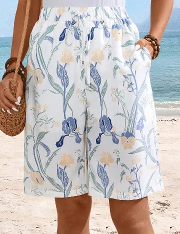 Pantaloni scurti Emery Rose, alb