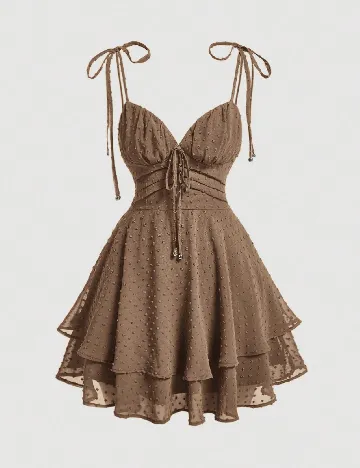 Rochie scurta SHEIN, maro