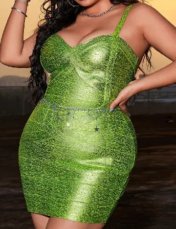 Rochie scurta SHEIN CURVE, verde