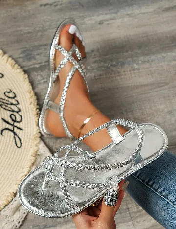 Sandale SHEIN, argintiu
