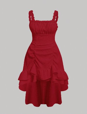 Rochie medie SHEIN CURVE, rosu