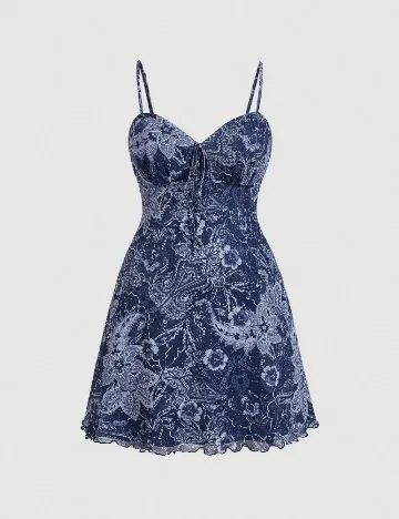 Rochie scurta SHEIN CURVE, bleumarin