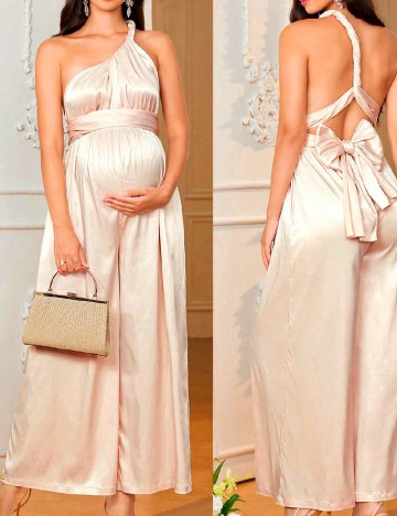 Salopeta SHEIN Maternity, crem