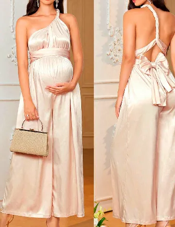 Salopeta SHEIN Maternity, crem