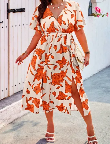 Rochie medie SHEIN CURVE, crem