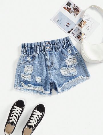 Pantaloni scurti SHEIN, albastru