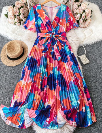 Rochie lunga SHEIN CURVE, mix culori