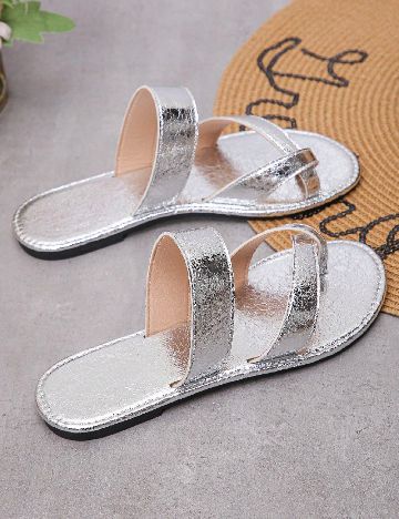 Slapi SHEIN, argintiu