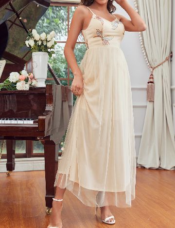 Rochie lunga SHEIN, crem