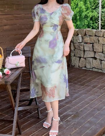 Rochie medie Dazy, mix culori