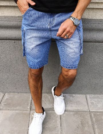 Pantaloni scurti SHEIN, albastru