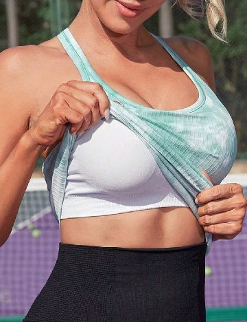 Maiou SHEIN, verde/alb