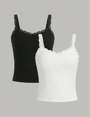 Set Maiouri 2 bucati SHEIN, alb/negru