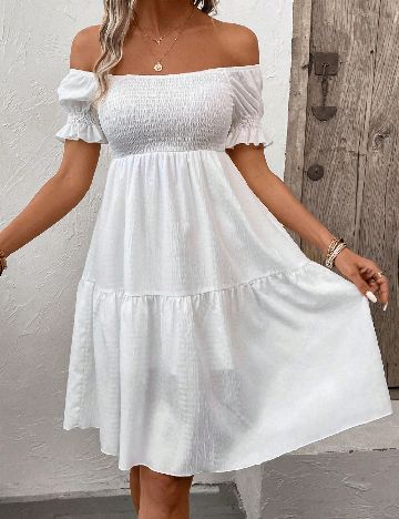 Rochie scurta SHEIN, alb