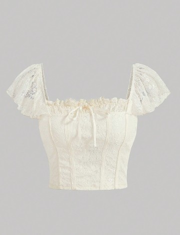 Top SHEIN CURVE, ecru