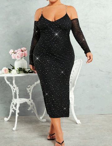 Rochie lunga SHEIN CURVE, negru