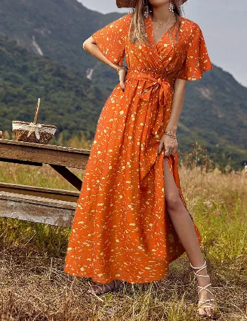 Rochie lunga SHEIN, portocaliu