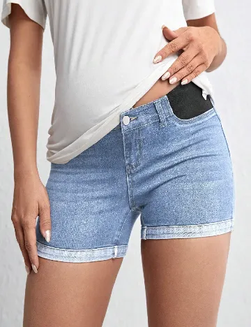 Pantaloni scurti SHEIN Maternity, albastru