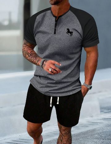 Compleu SHEIN, negru/gri