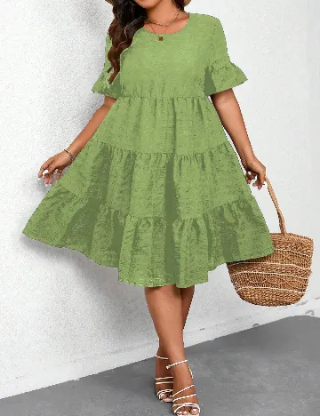 Rochie medie SHEIN CURVE, verde