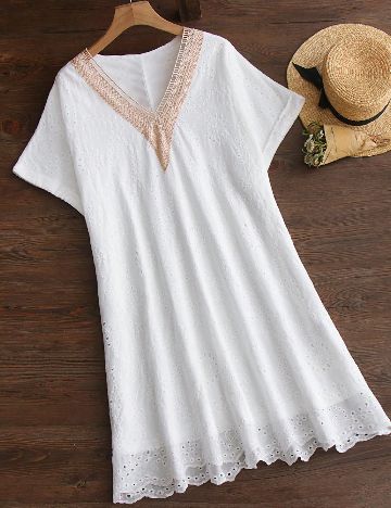 Rochie scurta SHEIN CURVE, alb