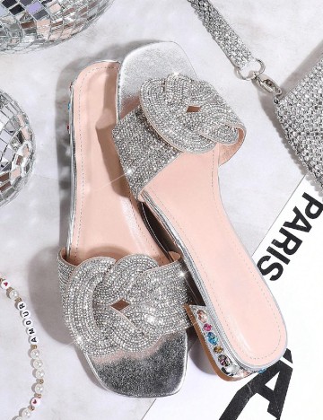 Slapi SHEIN, argintiu