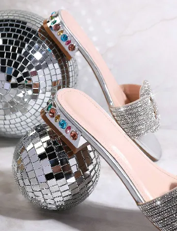 Slapi SHEIN, argintiu