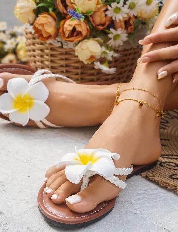 Slapi SHEIN, alb/maro