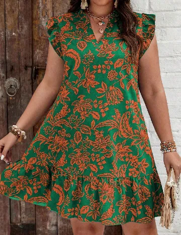 Rochie scurta SHEIN, verde