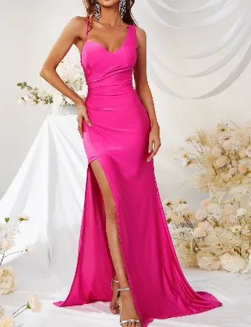 Rochie lunga Giffniseti, roz